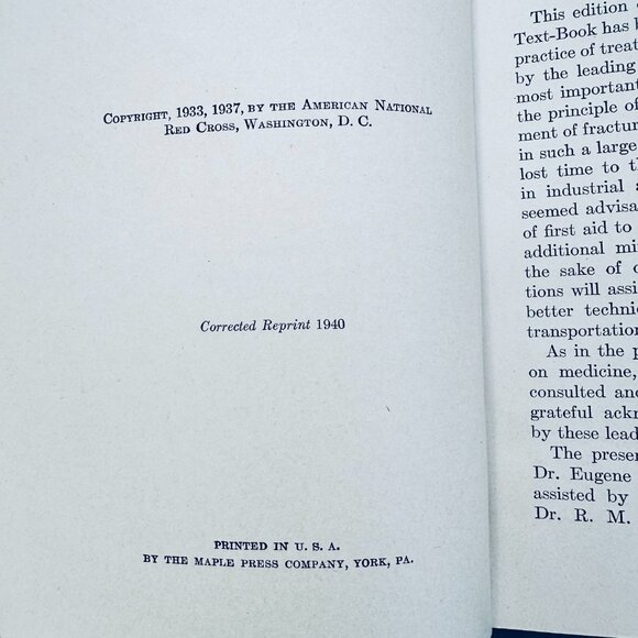 Vintage 1940s American Red Cross "First Aid Textbook" Vintage First Aid Book - Picture 8 of 9